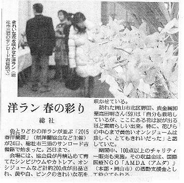 洋ラン春の彩り　総社 読売新聞